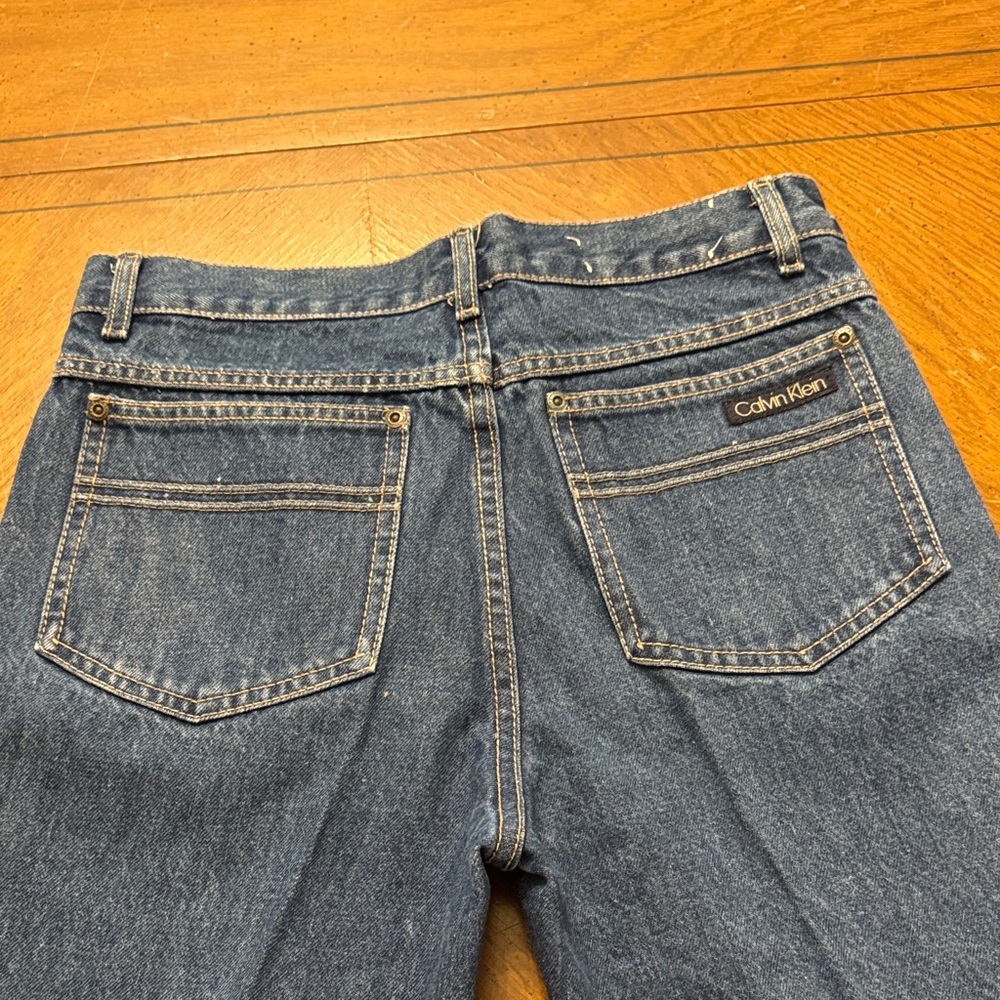 Vintage Calvin Klein Men's Straight Blue Jeans size 31 37โ inseam 100% cotton